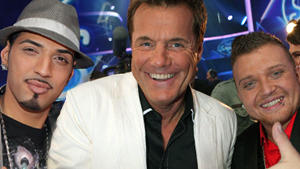 Mehzrad Marashi, Dieter Bohlen und Menowin Fröhlich 2010