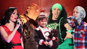 Das Supertalent 2011: Desire Capaldo, Sven Müller, Ricky Kam, Dergin Tokmak und Julian Pecher