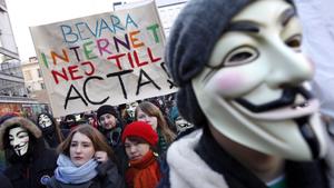 Proteste gegen ACTA.