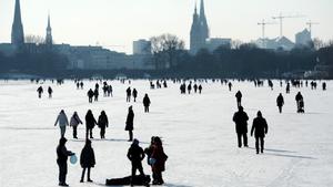 Alstereisvergnügen in Hamburg.