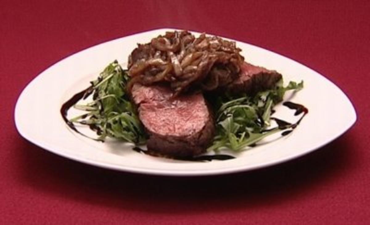 Rezept: Rinderfilet auf Rucola mit Kartoffelgratin (Thomas Rupprath)