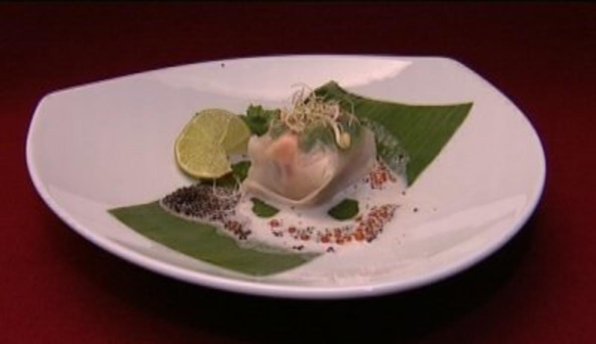 Rezept mit Bild: Lachsfilet im Reisblatt an Kaviar (Maike von Bremen)
