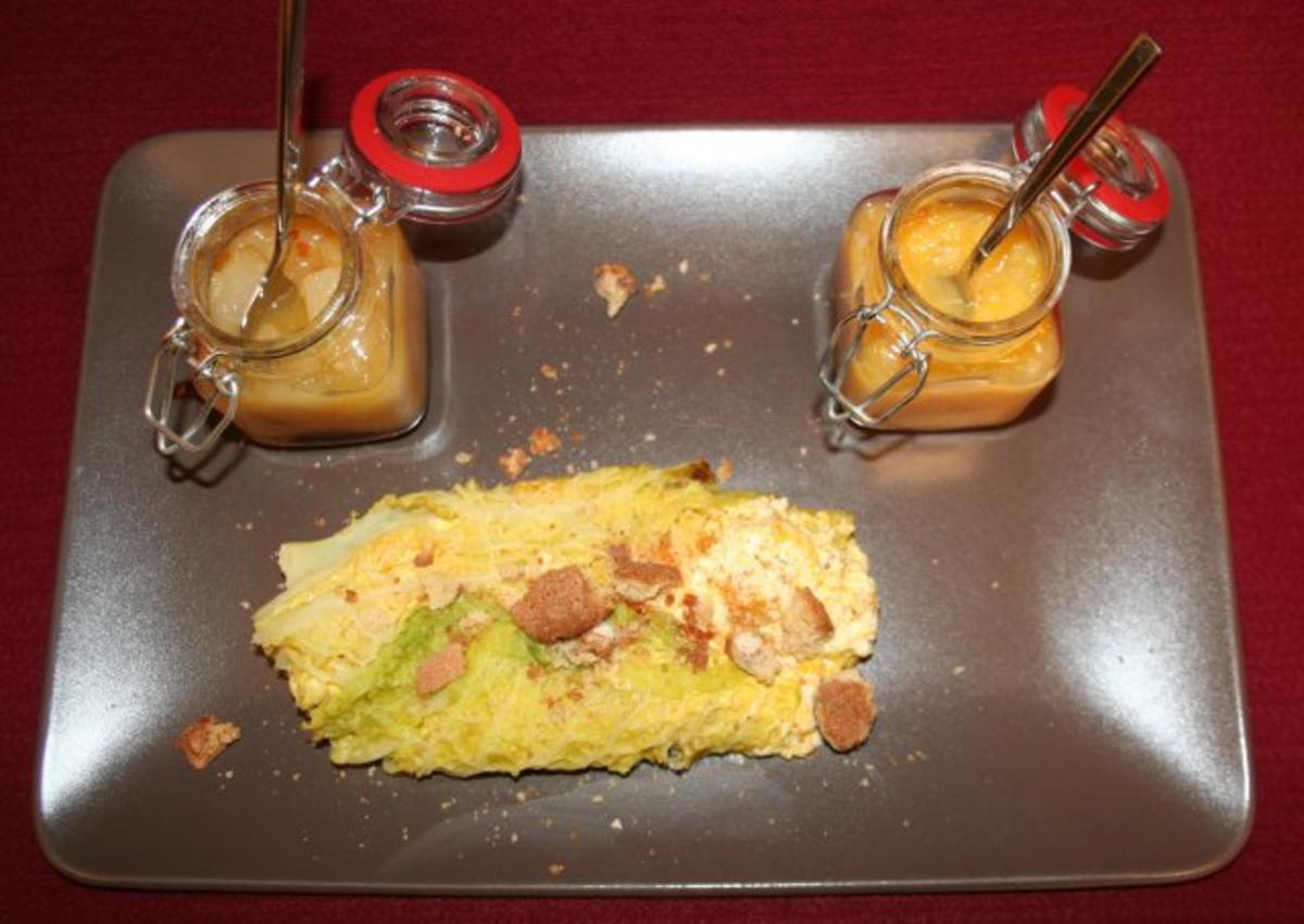 Rezept: Wirsingroulade an zweierlei Chutneys